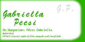 gabriella pecsi business card