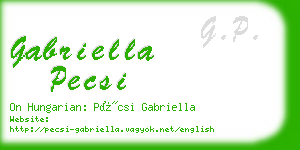 gabriella pecsi business card